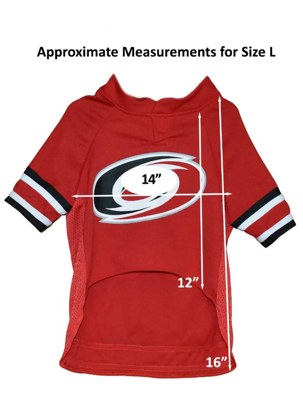 NHL Dog’s Shirt Carolina Hurricanes Jersey “00” Logo Pet Apparel Red Size L NEW